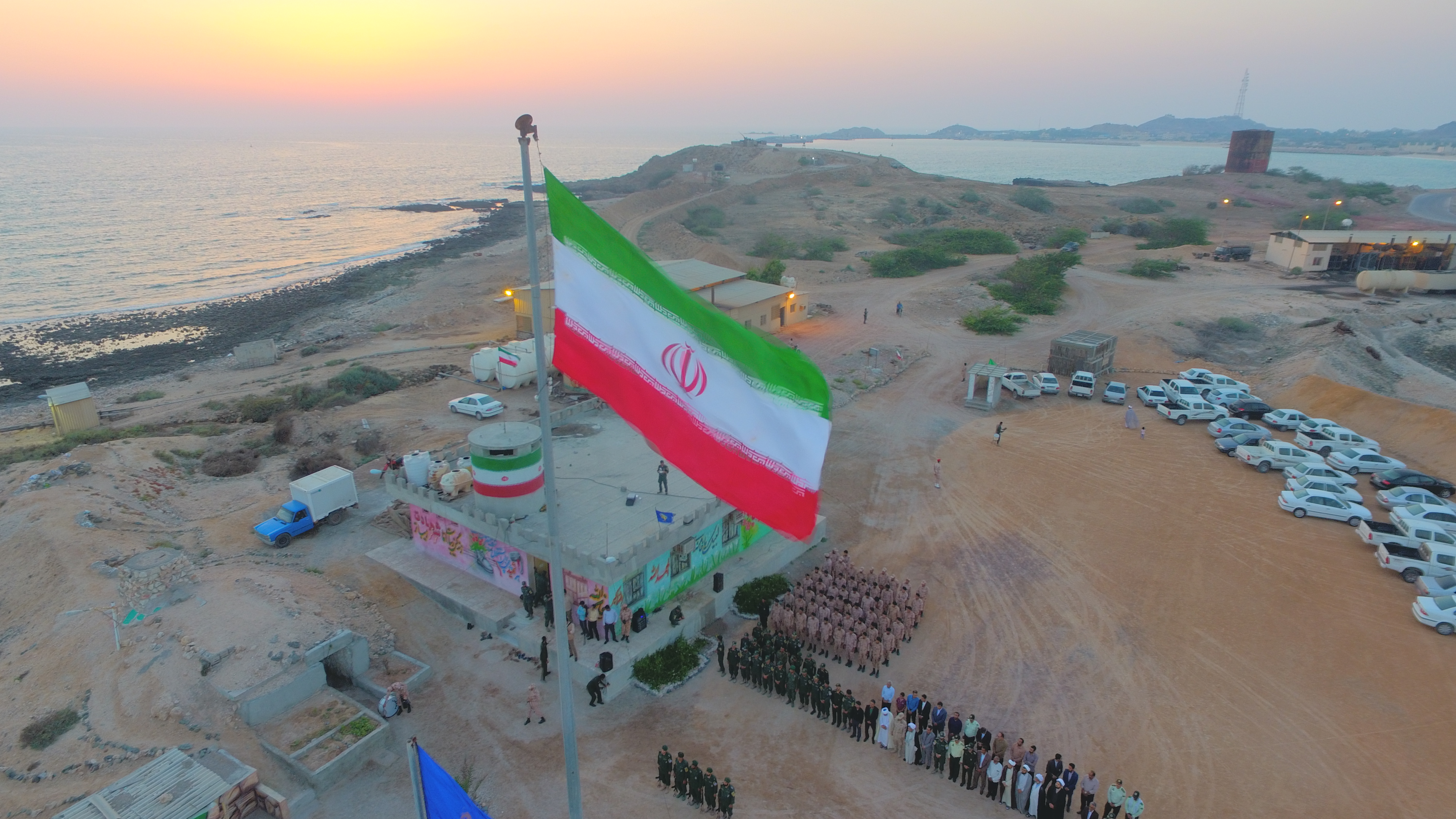 پرچم ایران در جزیره ابوموسی